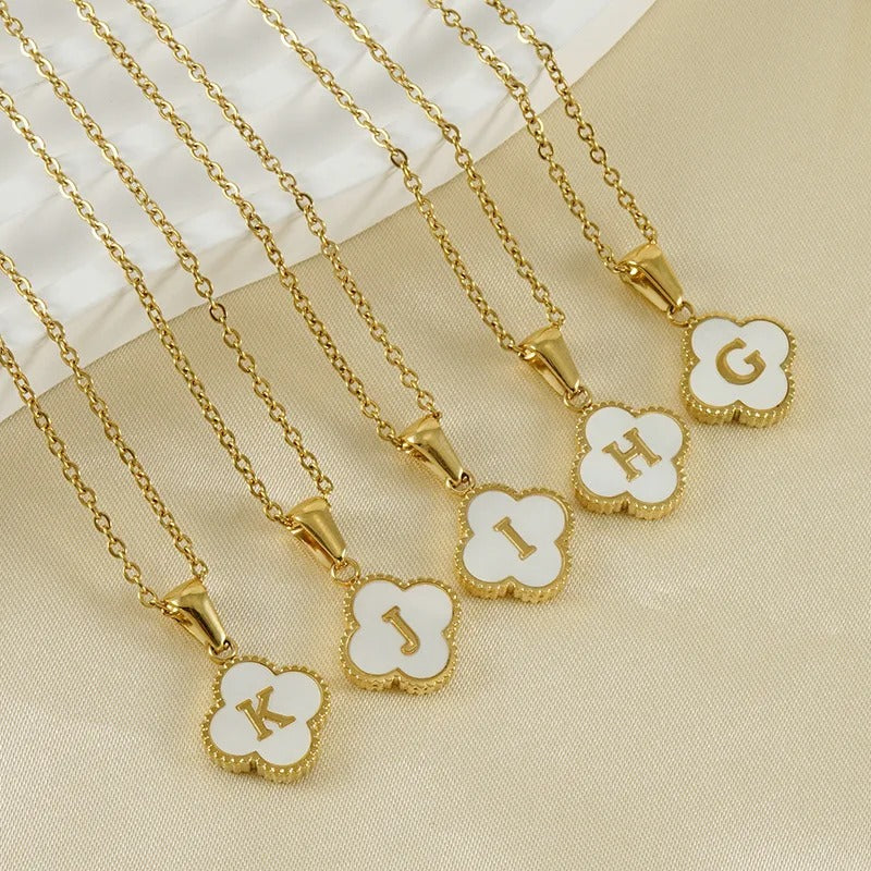 Collier Trèfle Initiale
