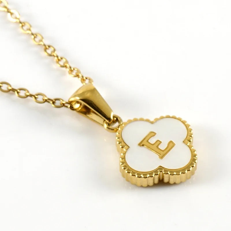 Collier Trèfle Initiale