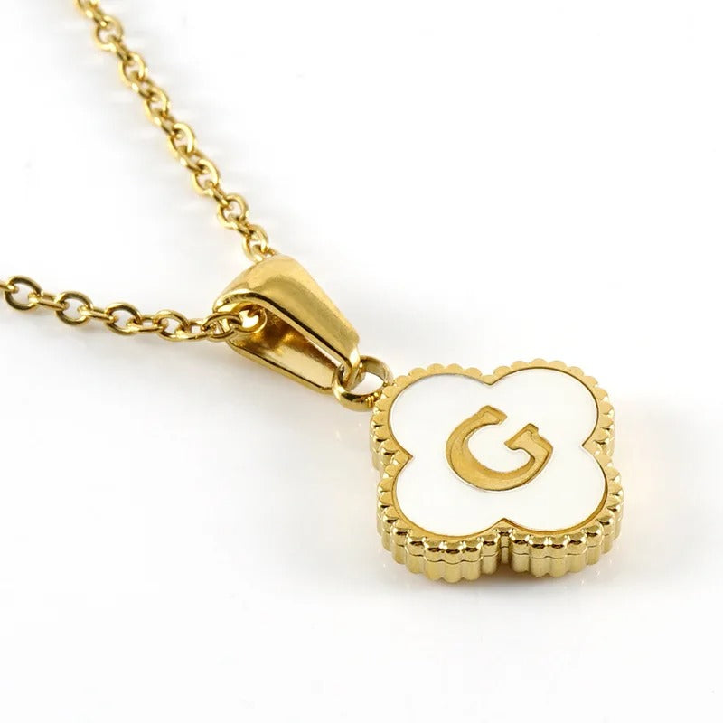 Collier Trèfle Initiale