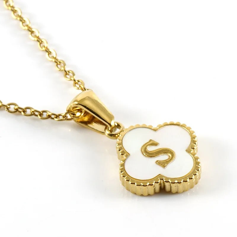 Collier Trèfle Initiale