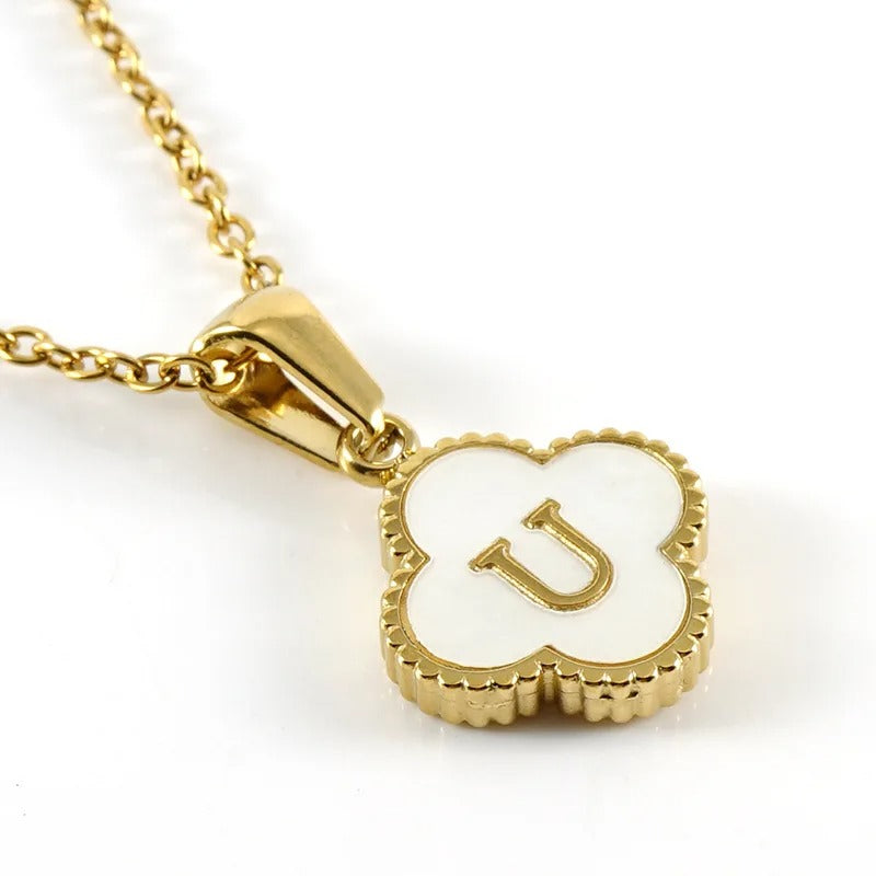 Collier Trèfle Initiale
