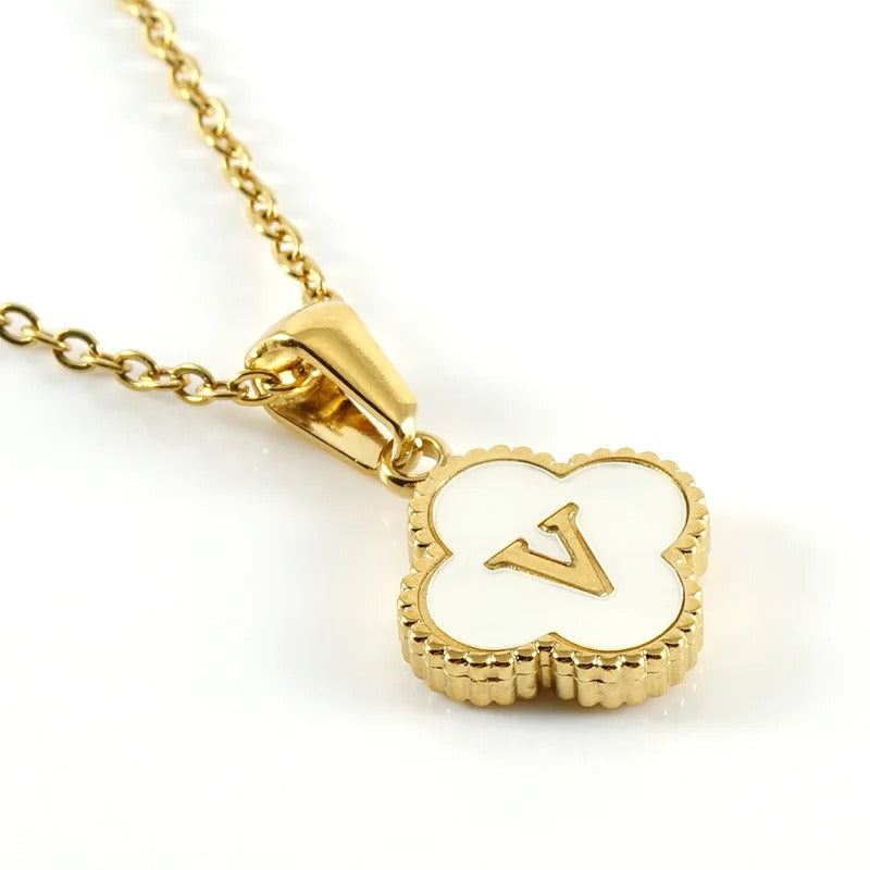 Collier Trèfle Initiale