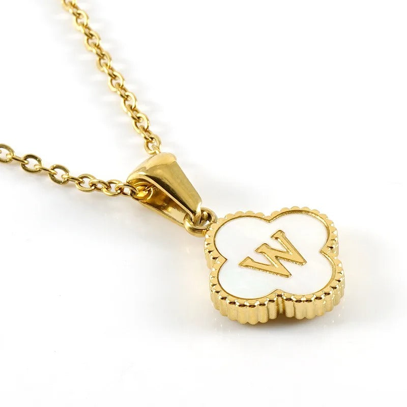 Collier Trèfle Initiale