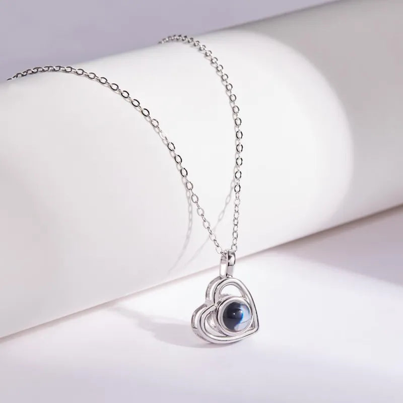 Collier en forme de Cœur Projection Photo