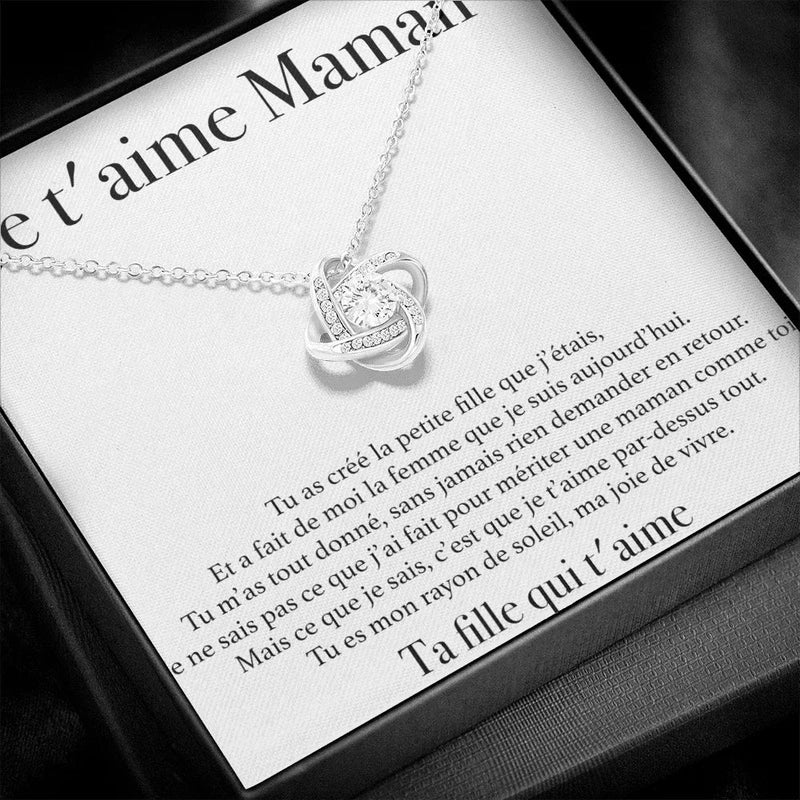 Je t'aime Mamans - Collier Cœurs Diamant