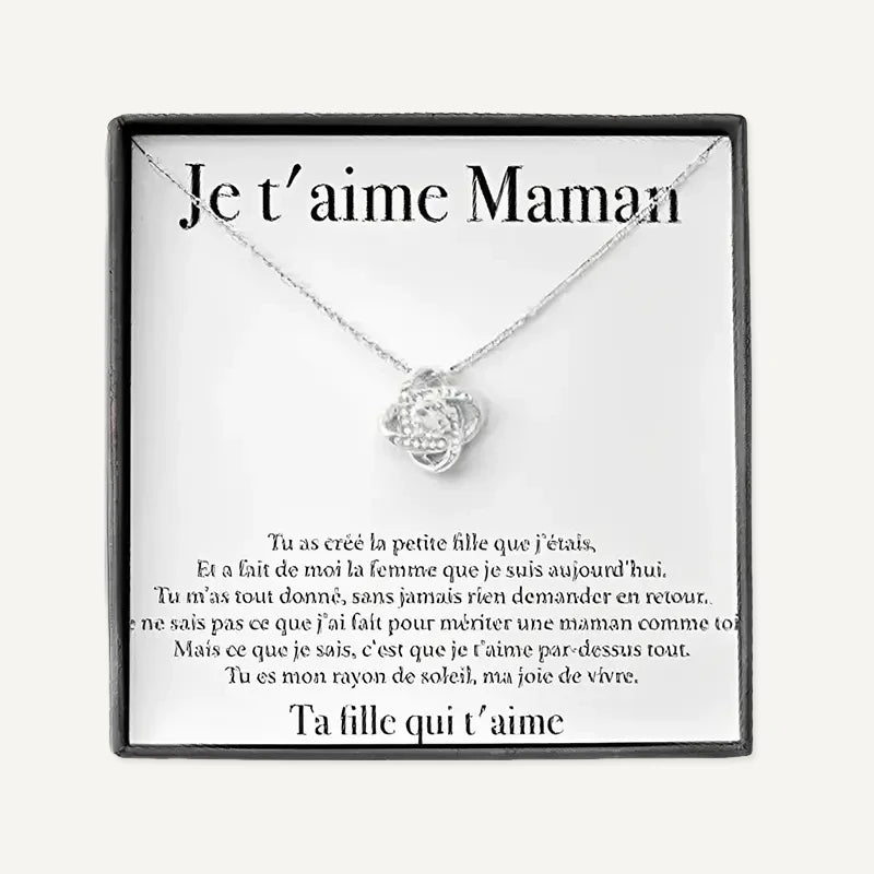 Je t'aime Mamans - Collier Cœurs Diamant
