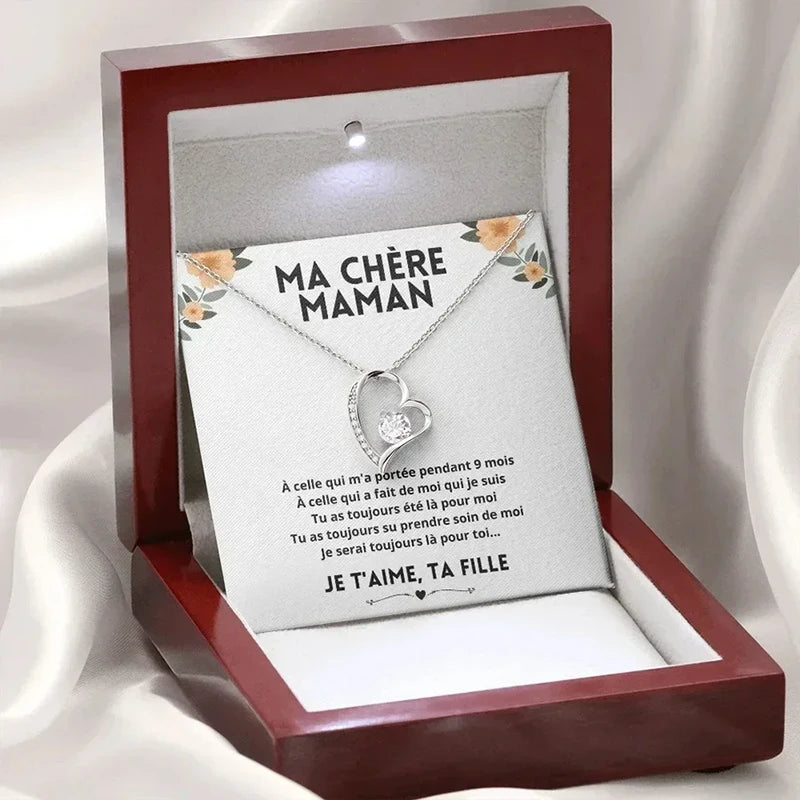 Ma chère Maman - Collier Cœurs Diamant