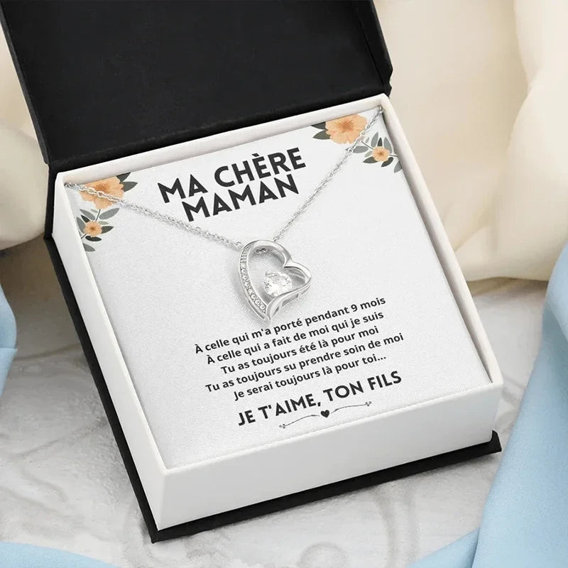 Ma chère Maman - Collier Cœurs Diamant