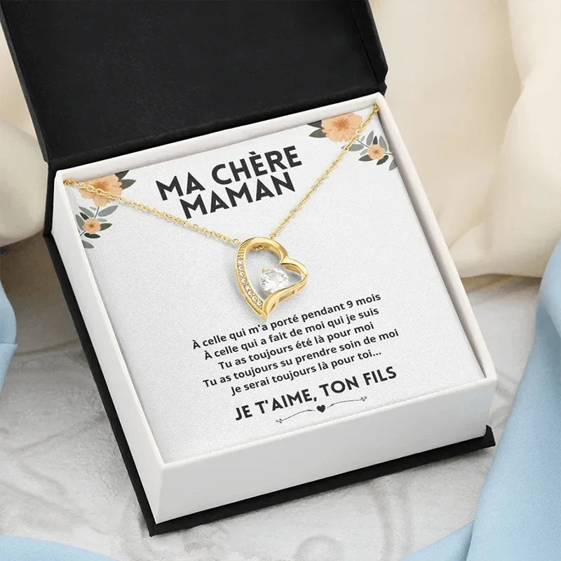 Ma chère Maman - Collier Cœurs Diamant