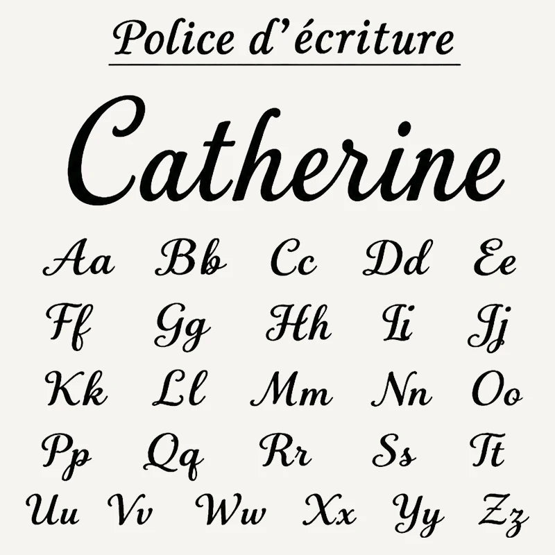 Police d'écriture Collier Personnalisé Prénom