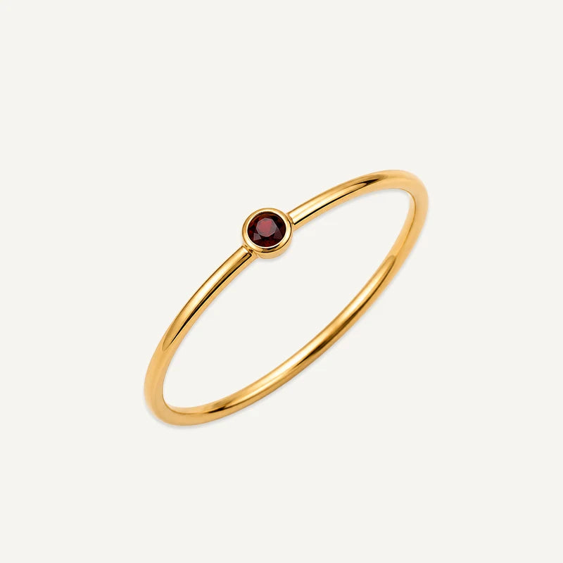 Bague Fine Pierre de Naissance Or Janvier