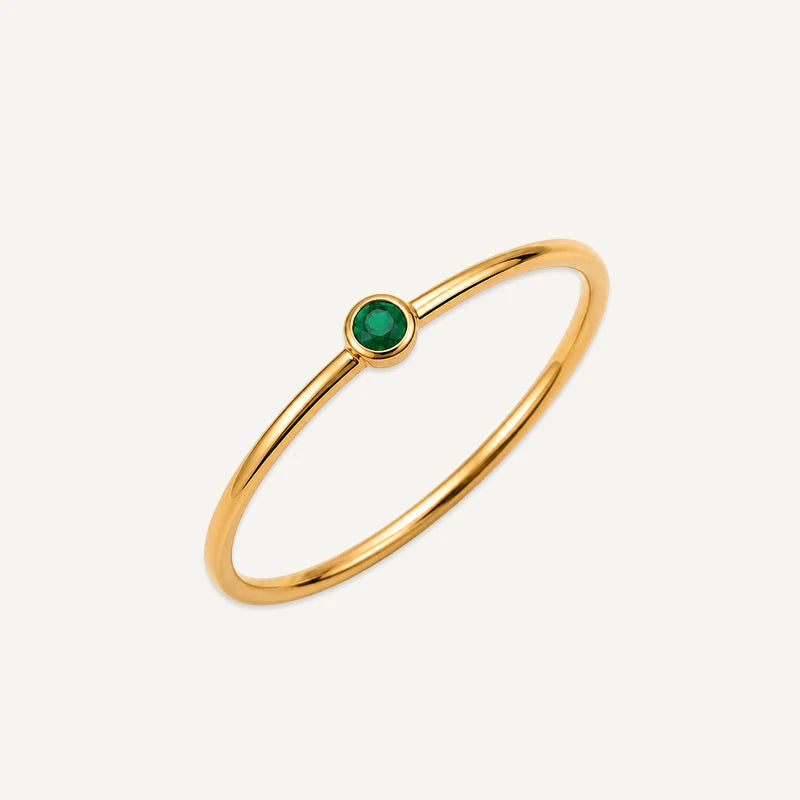 Bague Fine Pierre de Naissance Or Mai