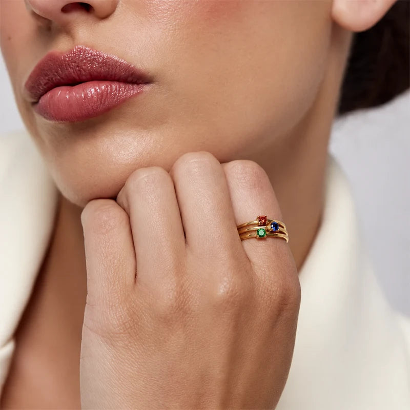 Bague Fine Pierre de Naissance Or Femme