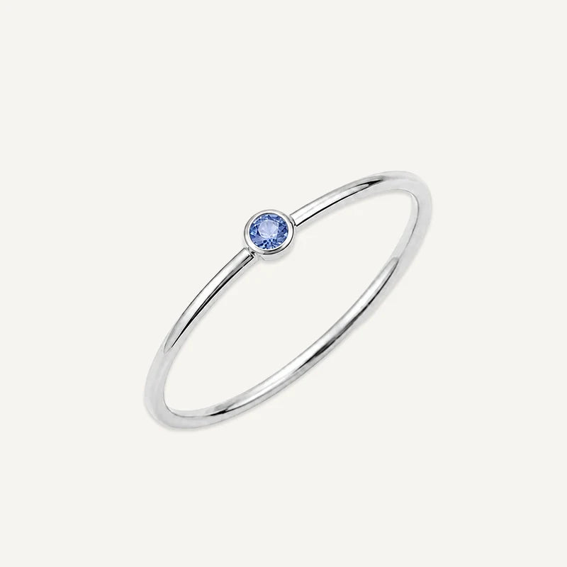 Bague Fine Pierre de Naissance Argent Mars