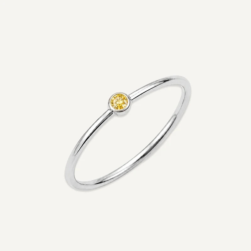 Bague Fine Pierre de Naissance Argent Novembre