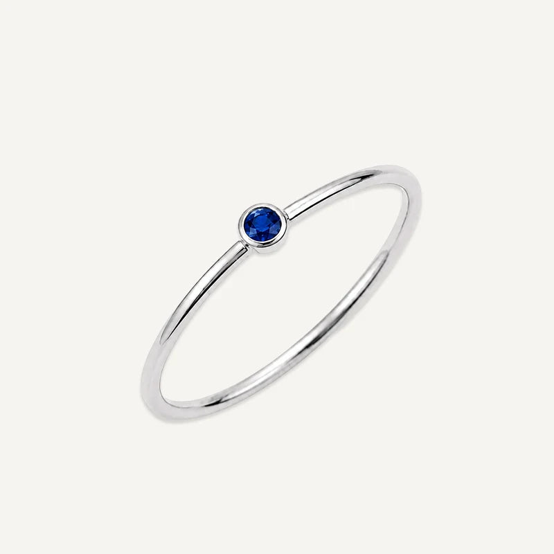 Bague Fine Pierre de Naissance Argent Septembre