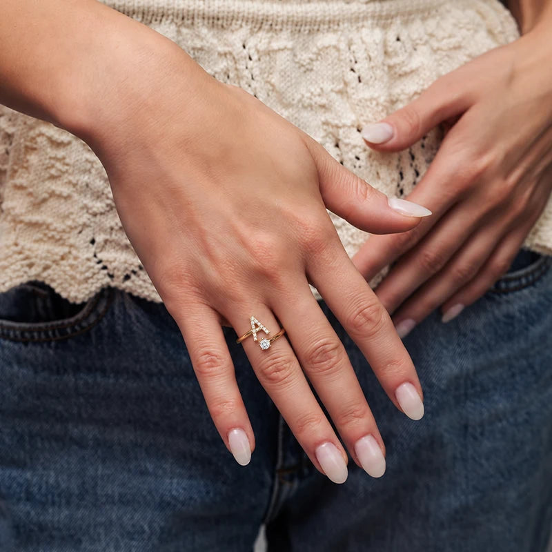 Bague Initiale Or Femme