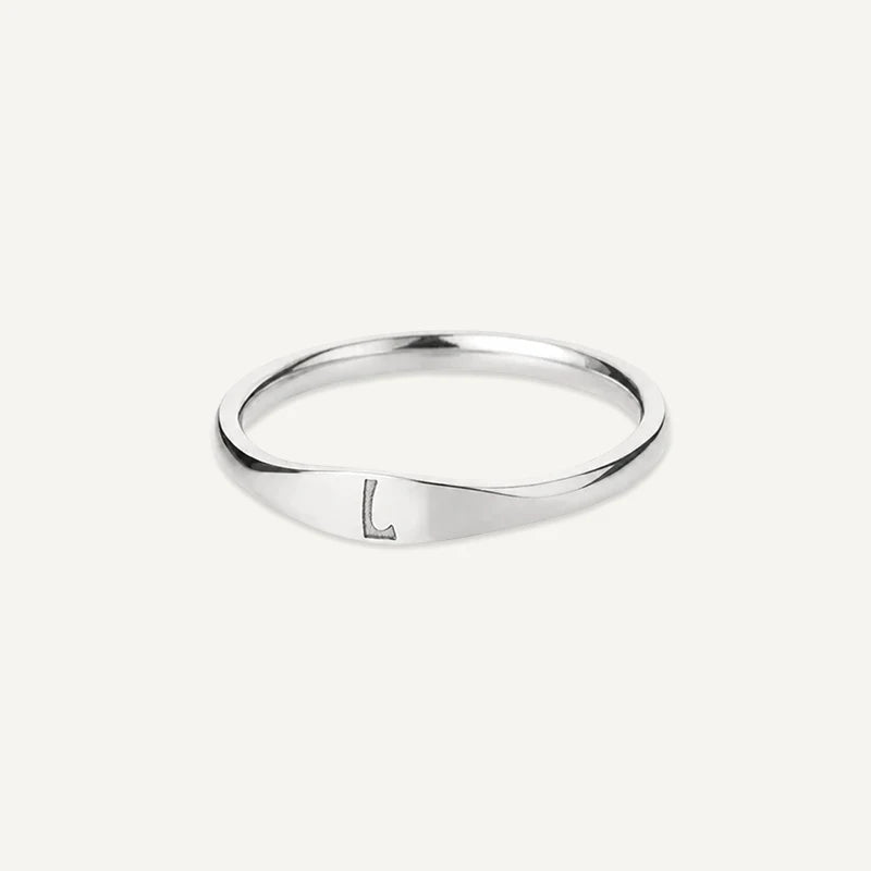Bague Initiale Gravé Argent L