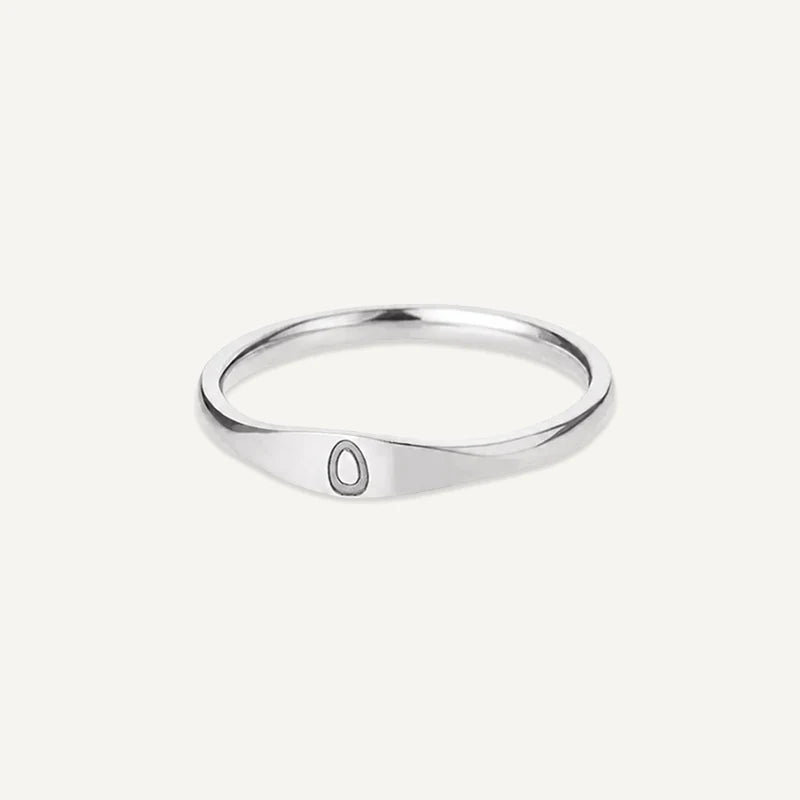 Bague Initiale Gravé Argent O