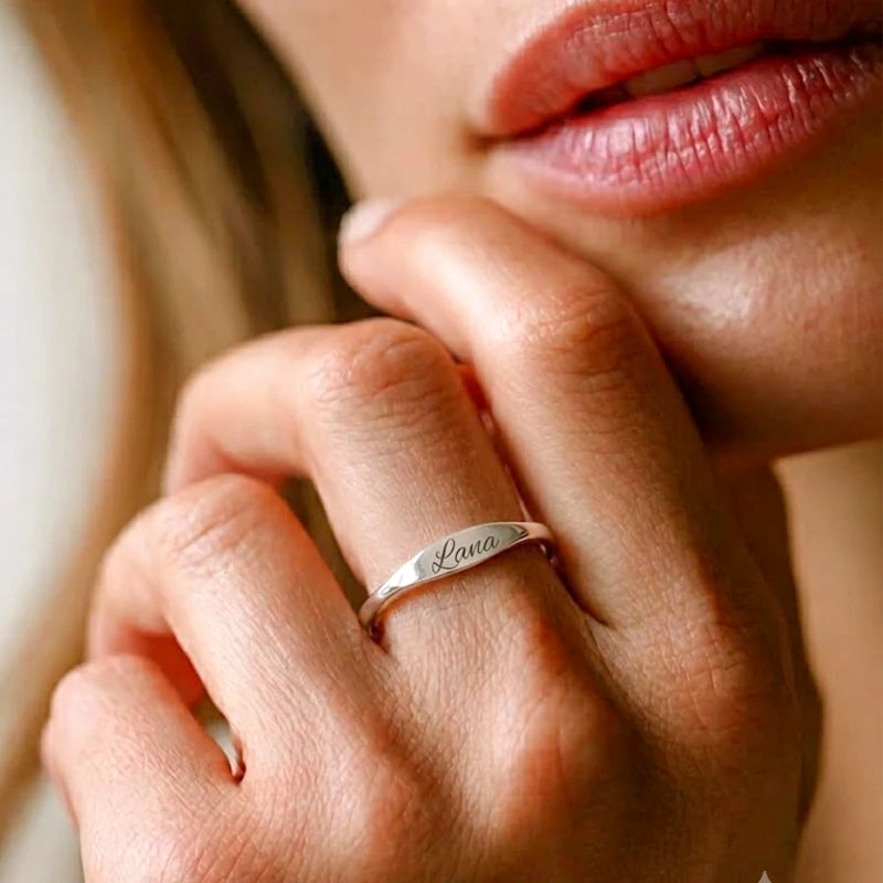 Bague Prénom Gravé Argent Femme