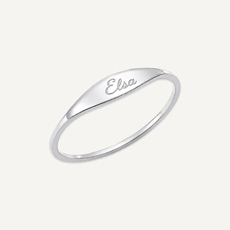 Bague Prénom Gravé Argent