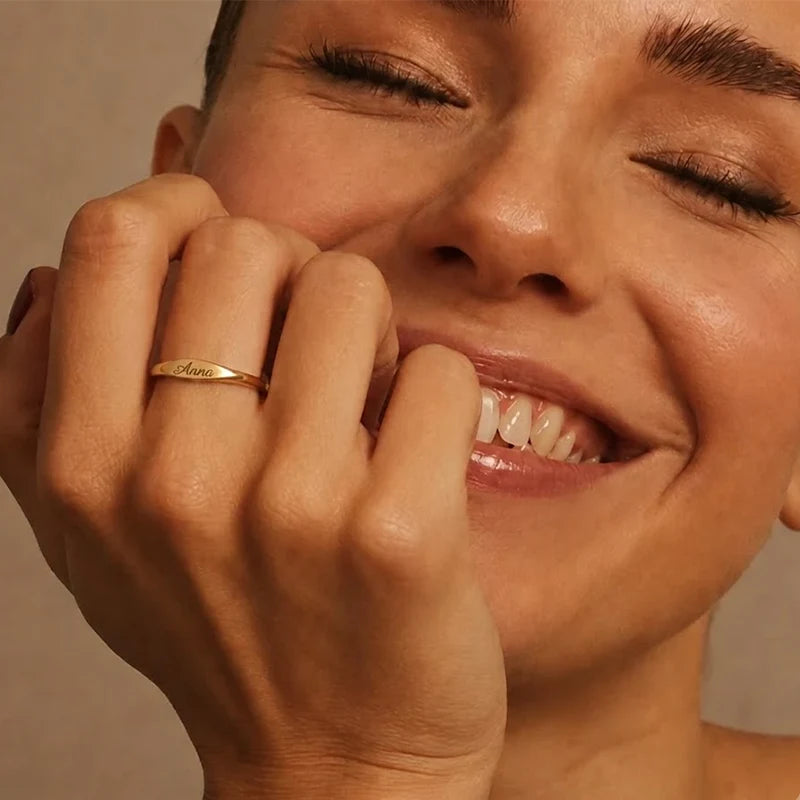 Bague Prénom Gravé Or Femme