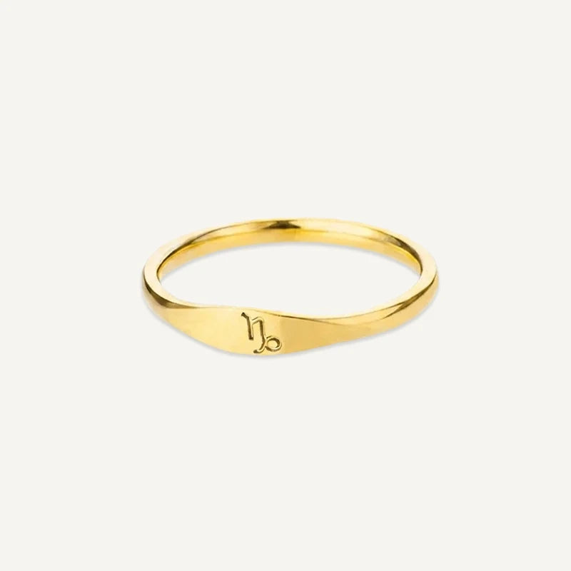 Bague Signe Astrologique Gravé Capricorne