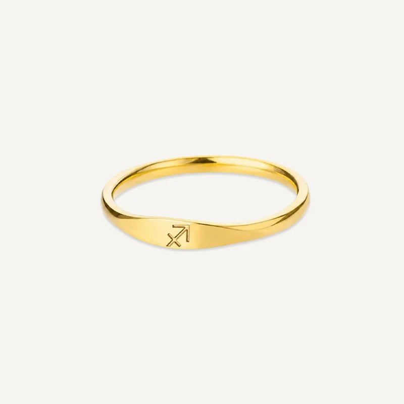 Bague Signe Astrologique Gravé Sagittaire