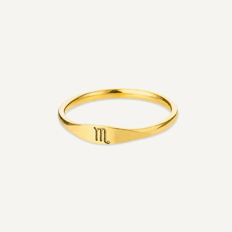 Bague Signe Astrologique Gravé Scorpion