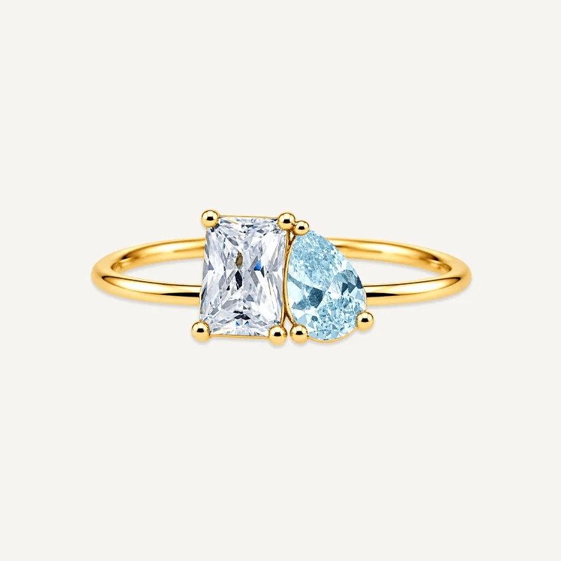 Bague Toi et Moi Pierres de Naissance