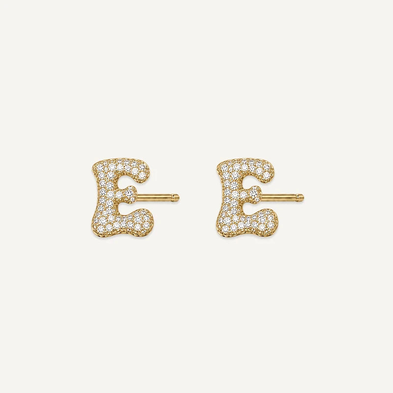 Boucles d'Oreilles Initiale Strass E