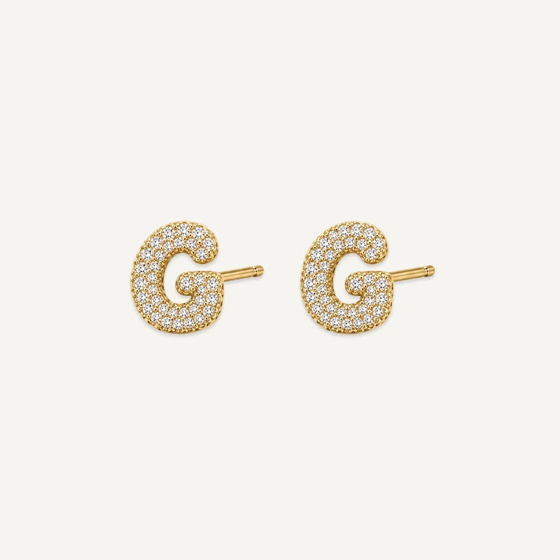Boucles d'Oreilles Initiale Strass G