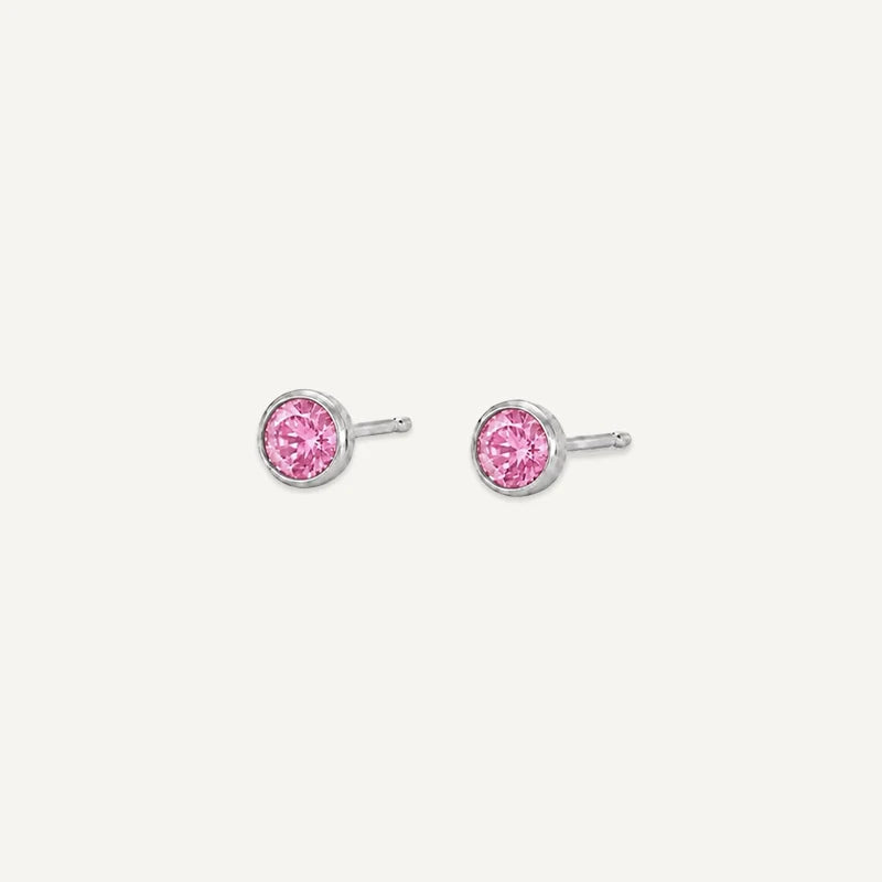 Boucles d’Oreilles Puces Pierre de Naissance Octobre