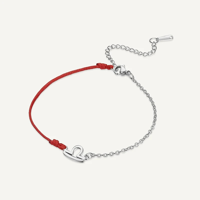 Bracelet Cordon Chaîne Signe Astrologique Argent Balance