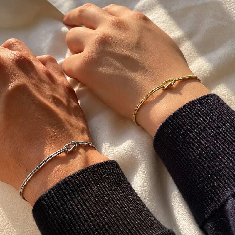 Bracelet Couple Nœud Éternel Amour
