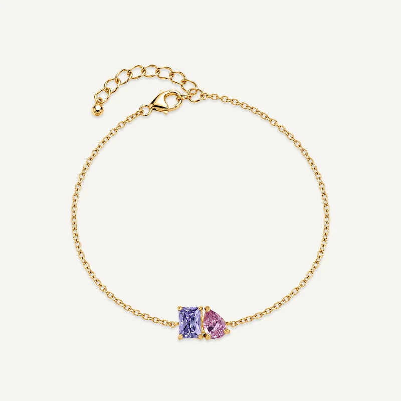Bracelet Duo Pierres de Naissance Or