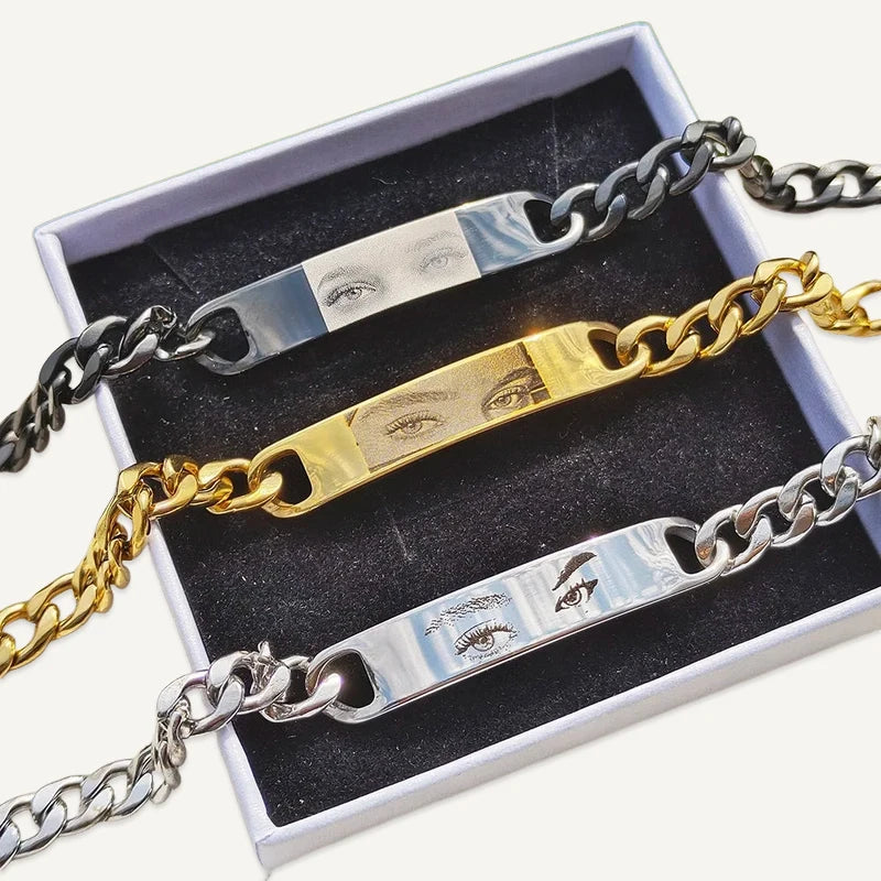 Bracelet Homme Photo Regard Femme