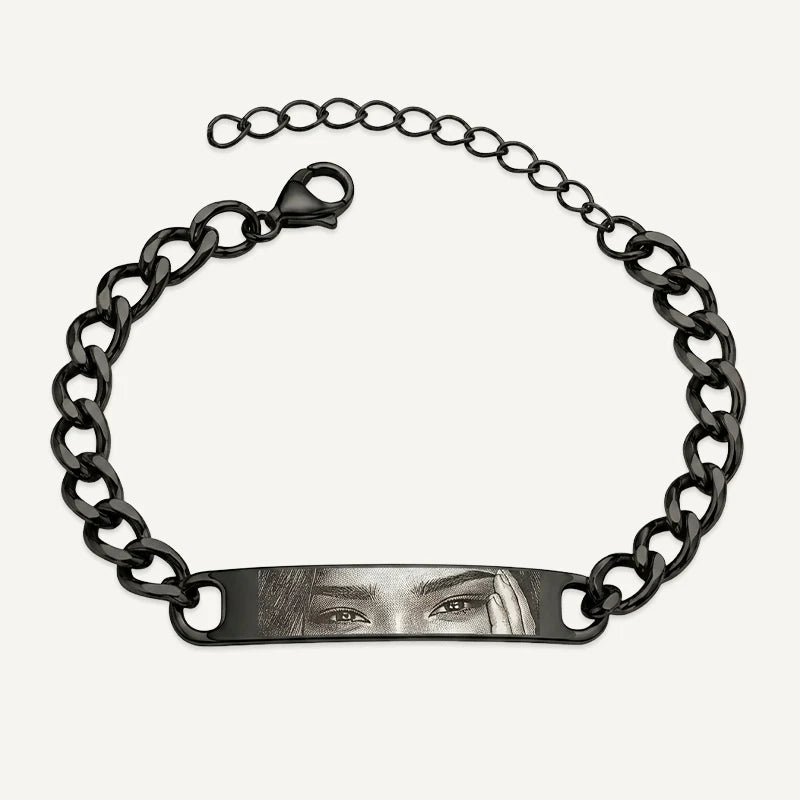 Bracelet Homme Photo Regard Noir