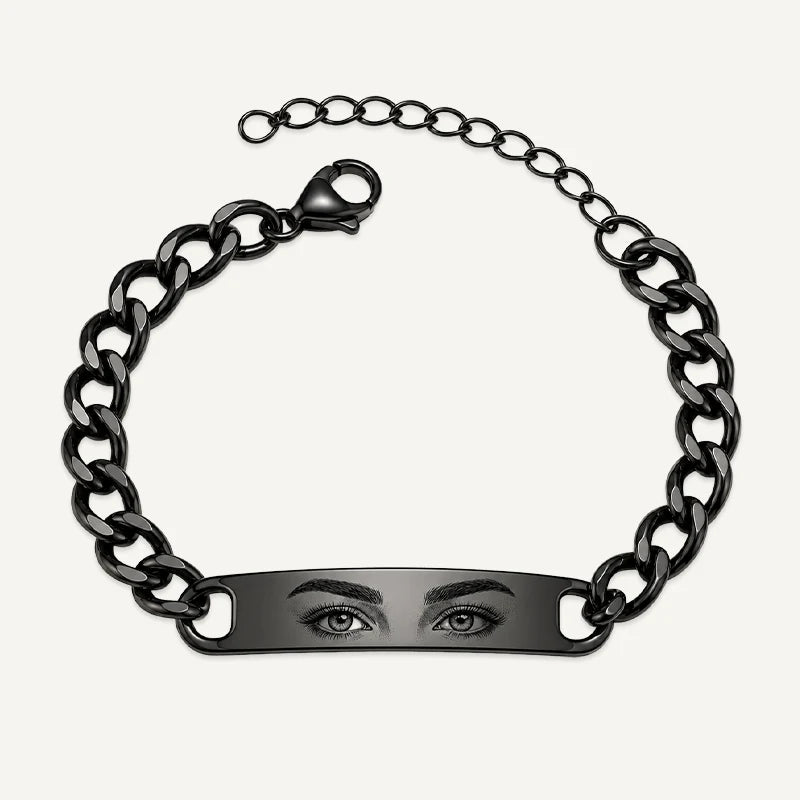 Bracelet Homme Photo Regard Noir