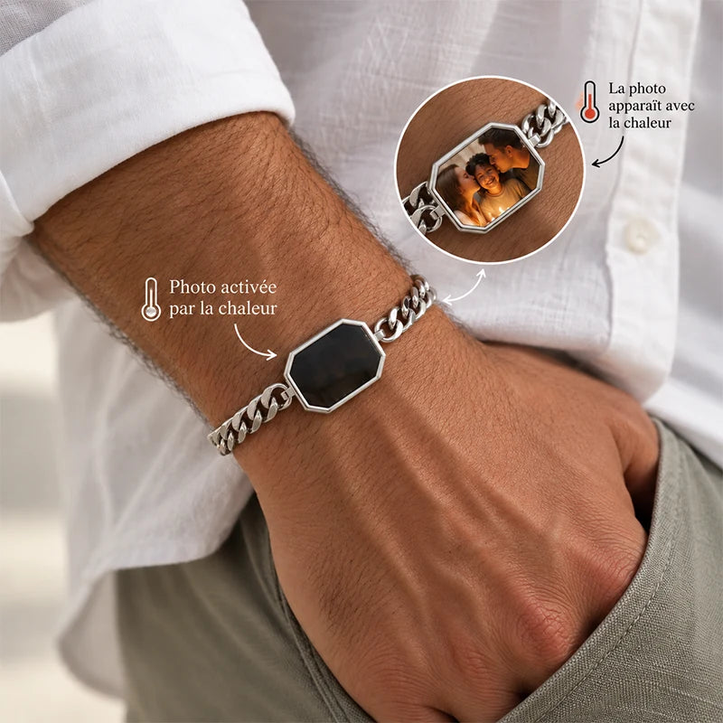 Bracelet Homme Photo Thermique Argent Homme Information