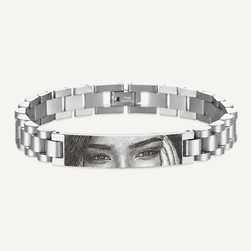 Bracelet Photo Regard Argent