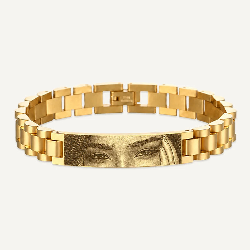 Bracelet Photo Regard Or