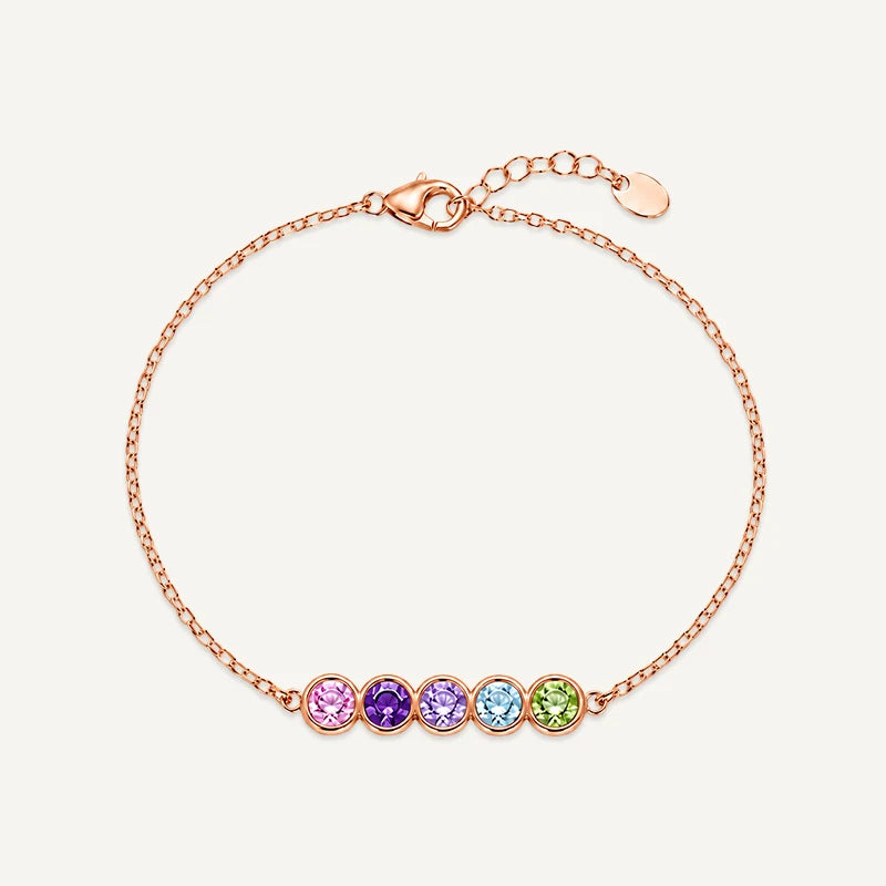 Bracelet Pierres de Naissances Or Rose 5