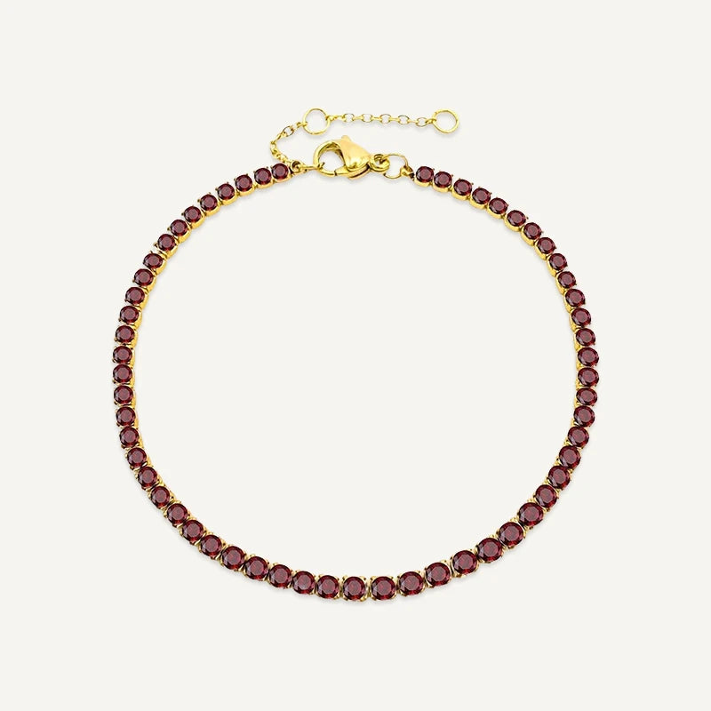 Bracelet Tennis Pierre de Naissance Or Janvier