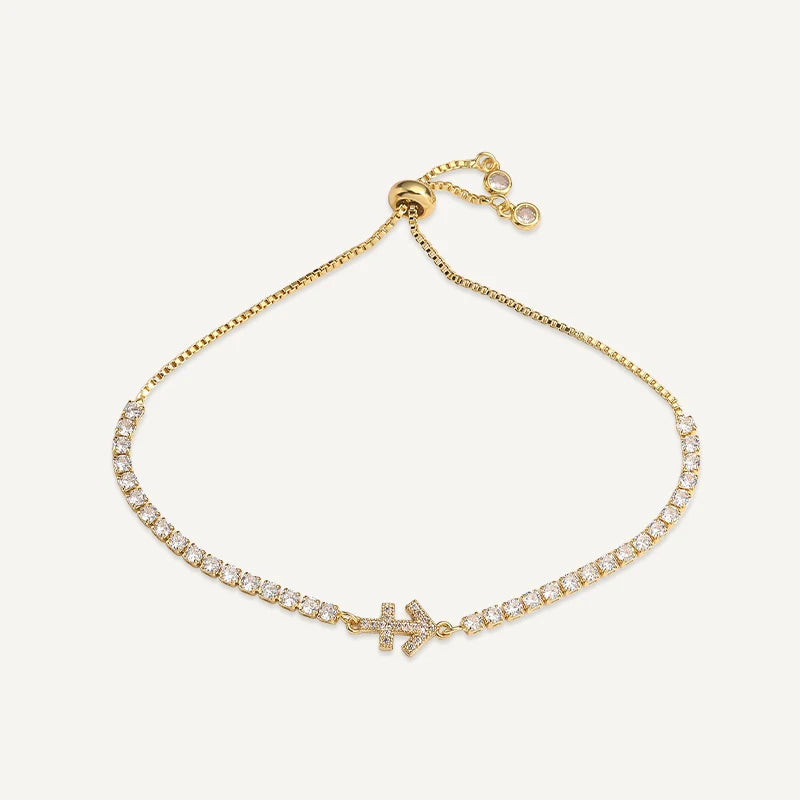 Bracelet Tennis Signe Astrologique Or Sagittaire