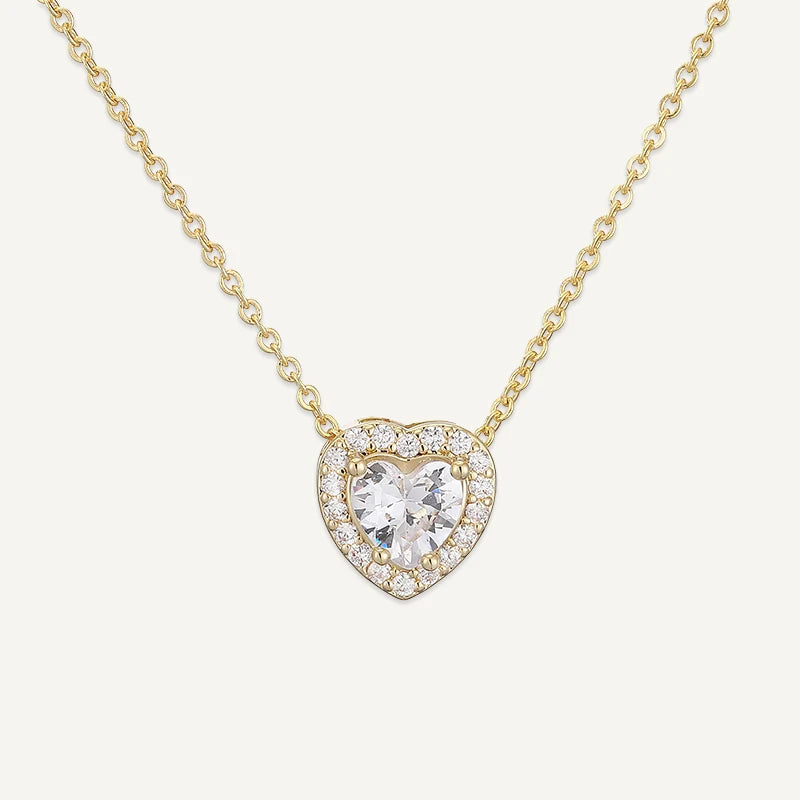Collier Cœur avec Pierre de Naissance et Strass Avril
