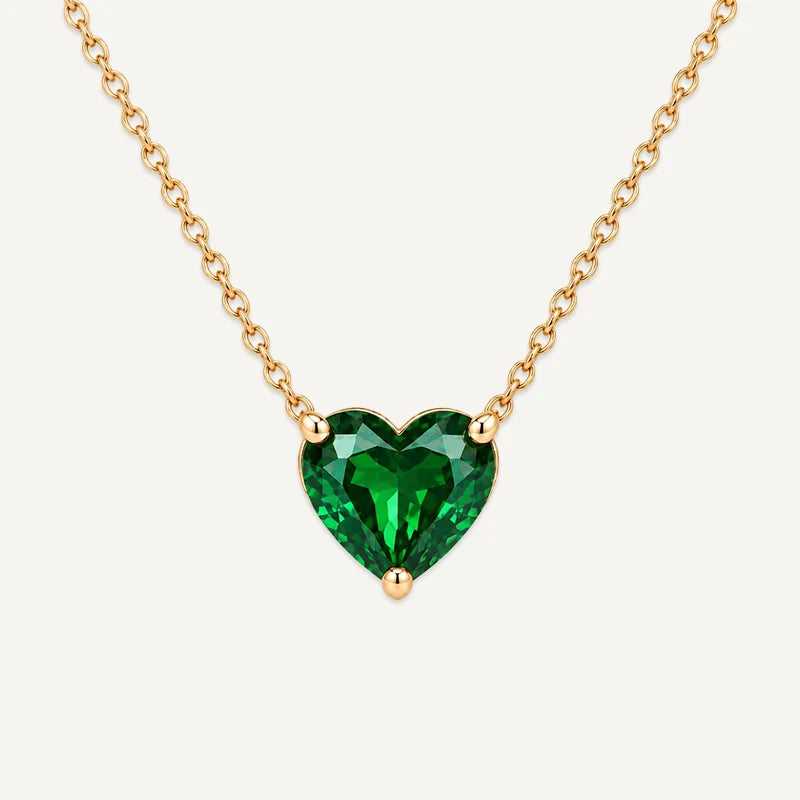 Collier Cœur Pierre de Naissance Mai