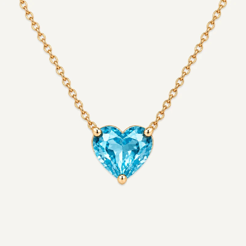 Collier Cœur Pierre de Naissance Mars