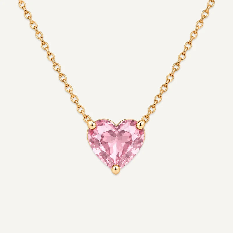 Collier Cœur Pierre de Naissance Octobre