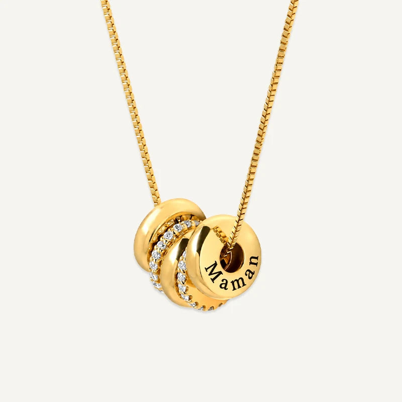 Collier Famille Prénoms Gravés Or